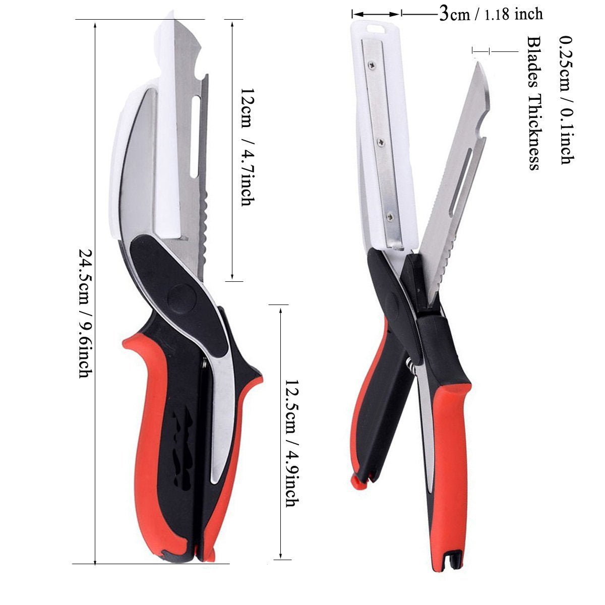 2 in 1 Kitchen Scissors for Food