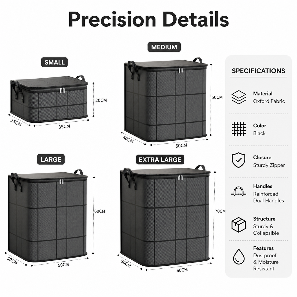 Space Saver Jumbo Zip Storage Bag - Fits 3x More in Half the Space
