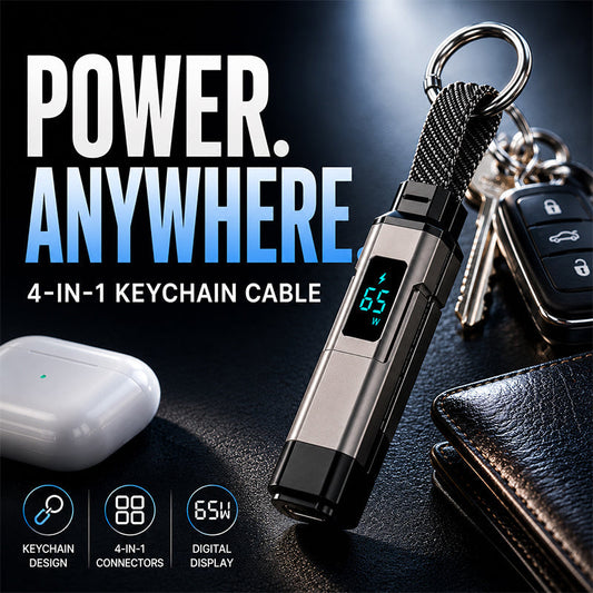 ⚡HOT SALE 50% OFF🔥4-in-1 Digital Display Keychain Charging Cable