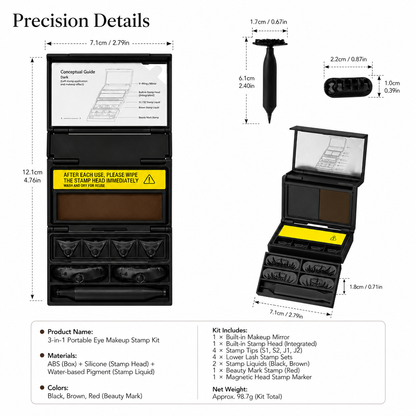 3-in-1 Portable Eye Makeup Stamp Kit