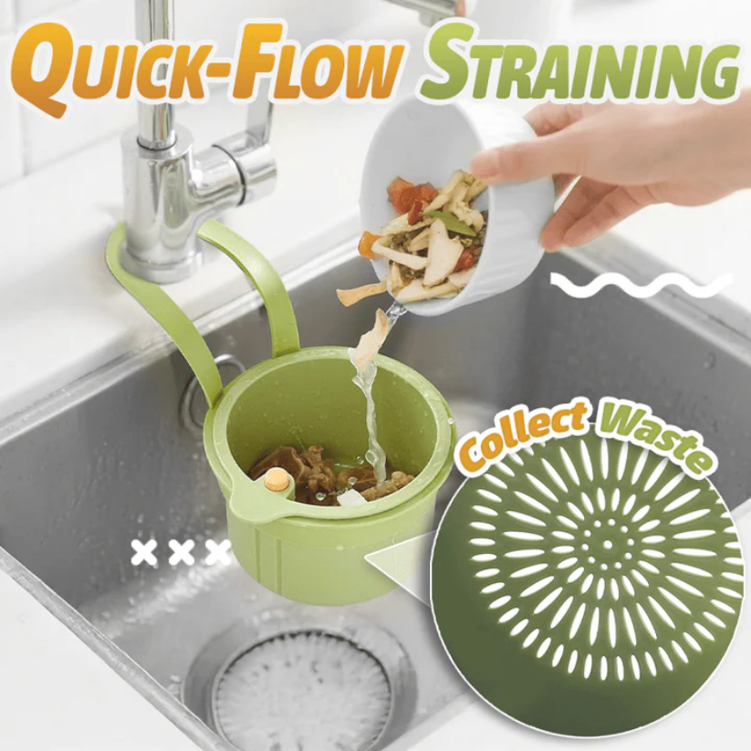Hanging Clip-On Automatic Dumping Sink Strainer