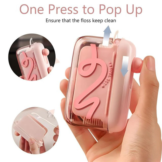 Portable Automatic Floss Box With 50 PCS Floss