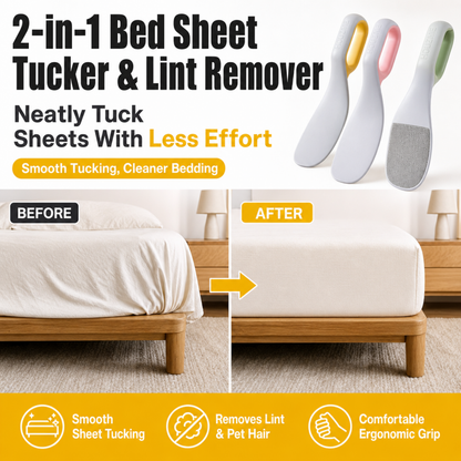 2-in-1 Bed Sheet Tucker & Lint Remover