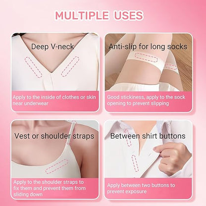 Non-Slip Glue Clear Adhesive Tape For Clothing And Skin