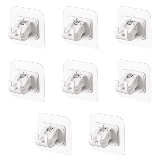 Curtain Rod Brackets with Clips (8 PCS)