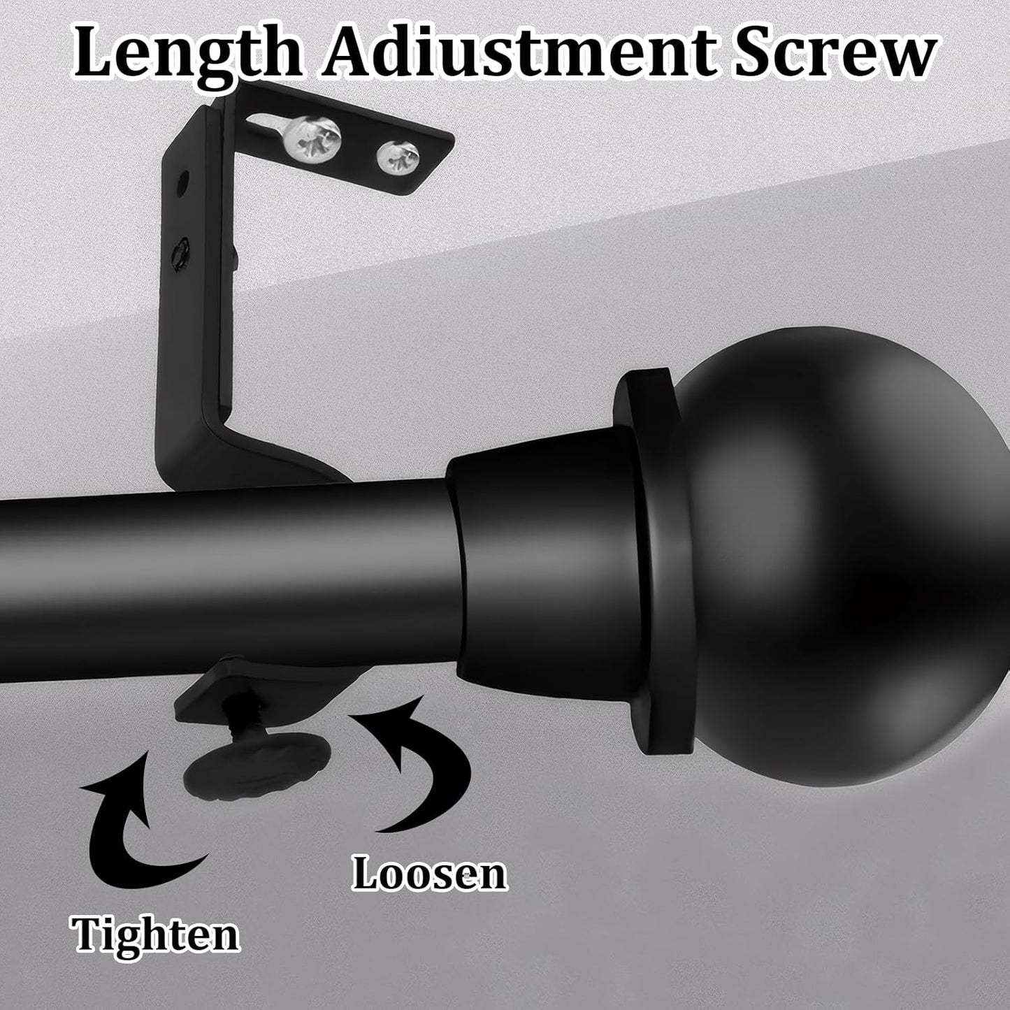 2PCS No Drill Outside Mounted Blinds Curtain Rod Bracket Attachment