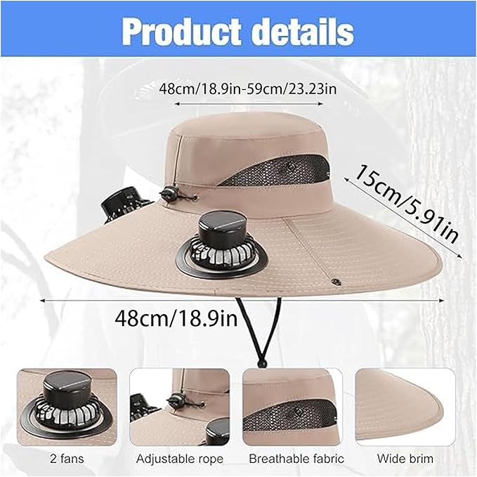 Portable Solar Powered Fan Hat