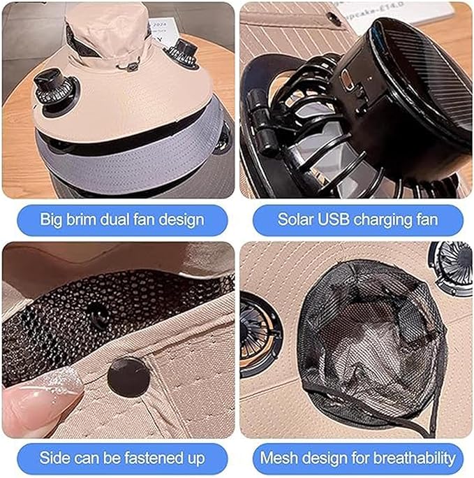 Portable Solar Powered Fan Hat