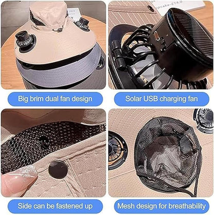 Portable Solar Powered Fan Hat