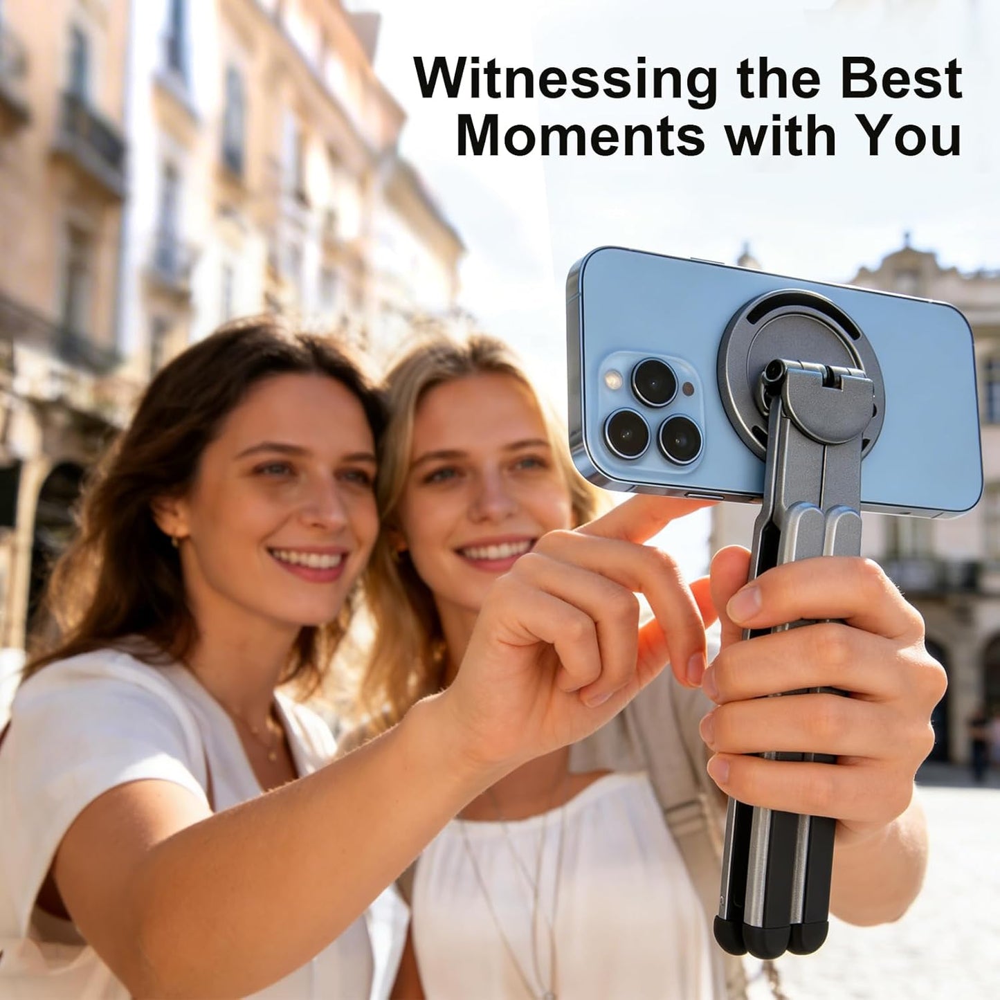 3-in-1 Foldable Magnetic Phone Tripod Stand