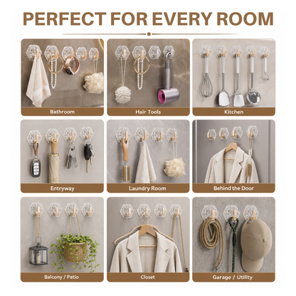 Glacier Ripple Self-Adhesive Hooks