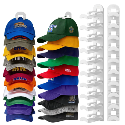 Wall-Mounted Hat Rack for Baseball Caps – Holds 10 Hats