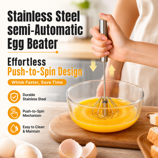 Stainless Steel semi-Automatic Egg Beater