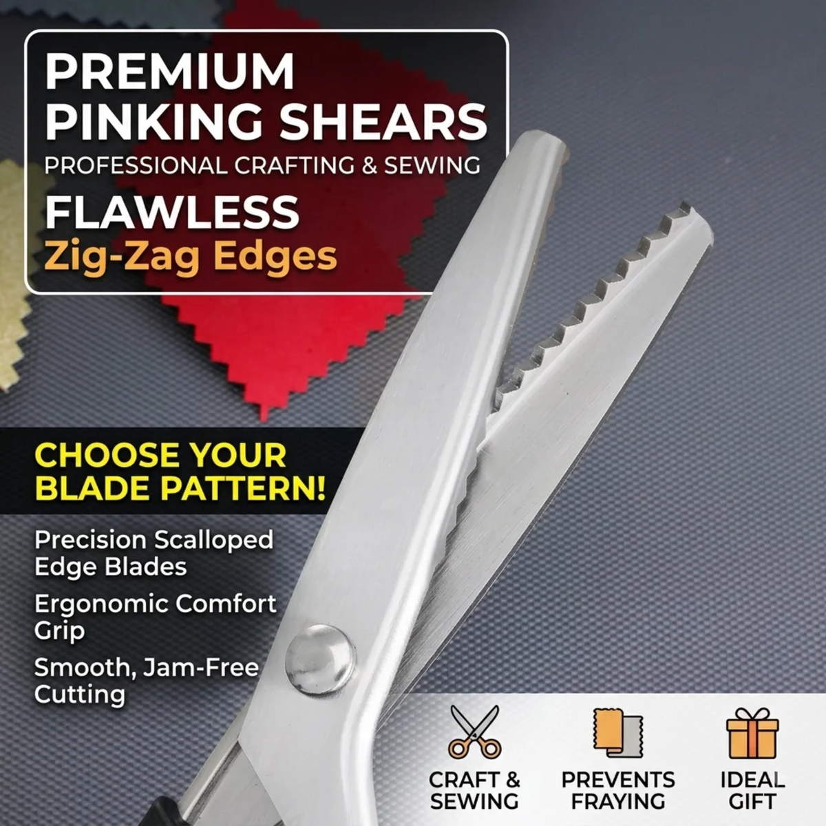 Triangle Wave Edge Sewing Scissors