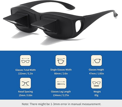 Horizontal Lazy Glasses Prism Glasses Fits Over Glasses