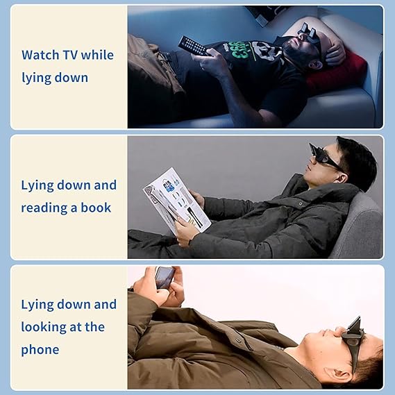 Horizontal Lazy Glasses Prism Glasses Fits Over Glasses