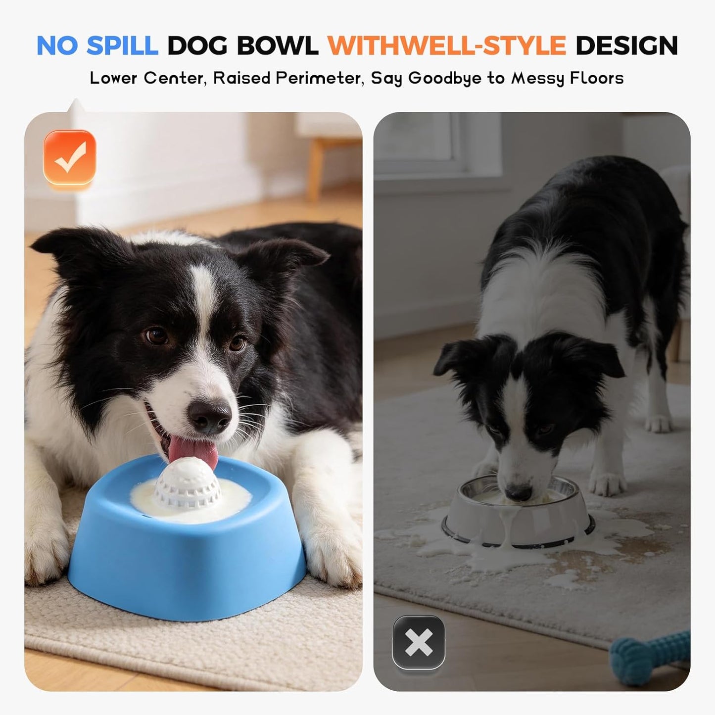Dog Licking Bowl with Ball For Dogs for Yogurt, Bone Broth & Liquid Treats