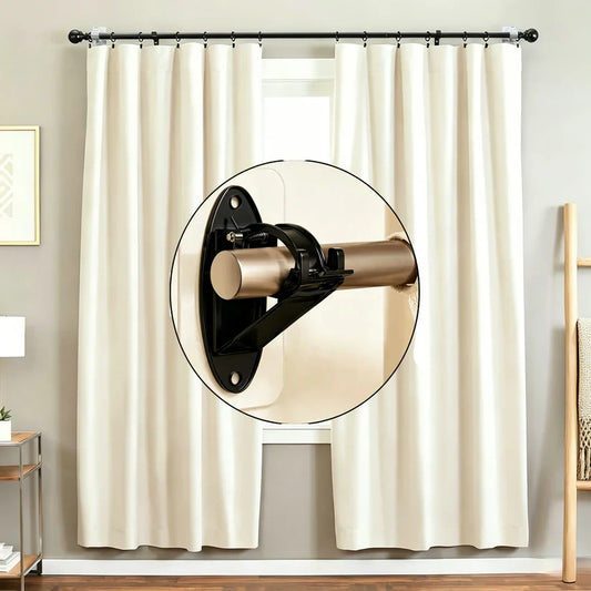 No Drill Needed Curtain Rod Holders