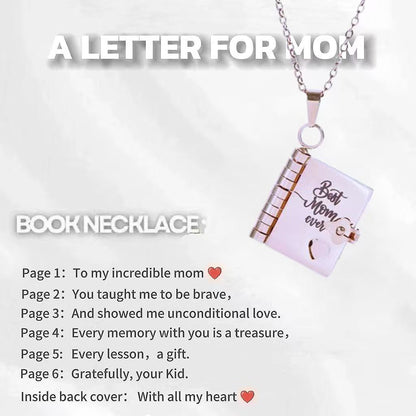 Mom Book Necklace for Women