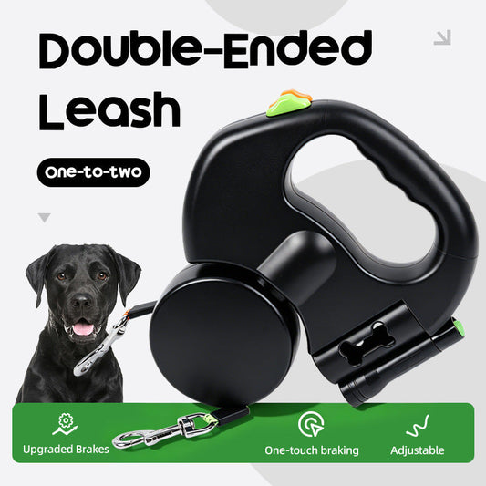 Dual Automatic Retractable Dog Leash