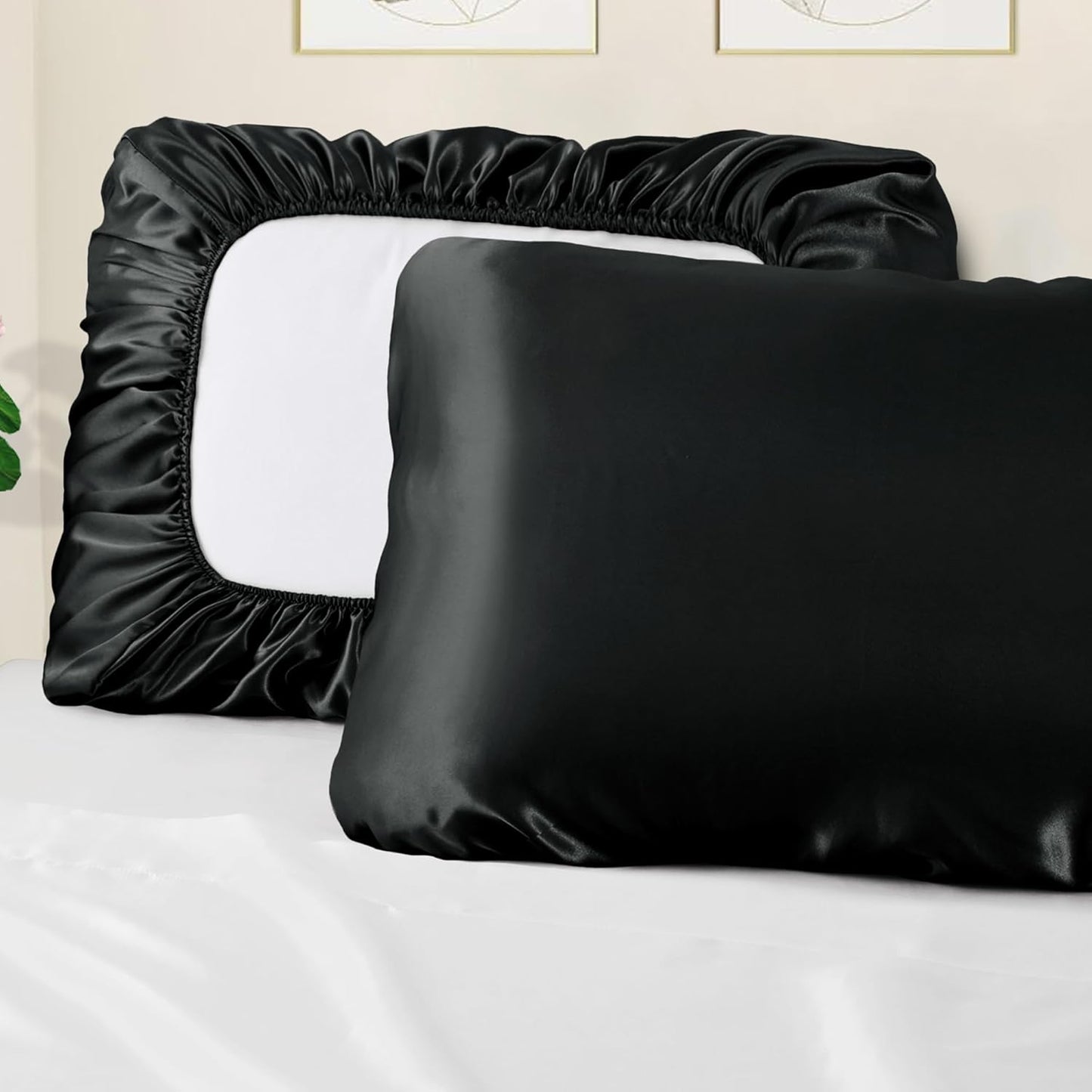 Satin Pillowcases With Elastic Band Standard For Hair Protection