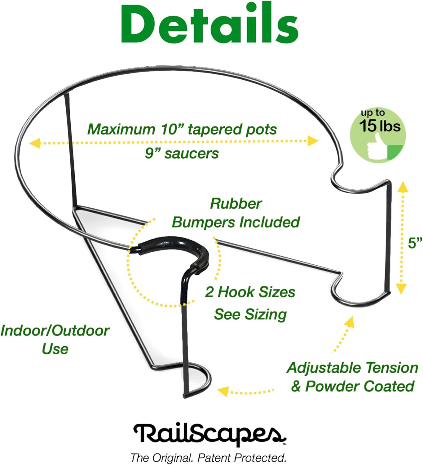2PCS Floating Railing Plant Hanger