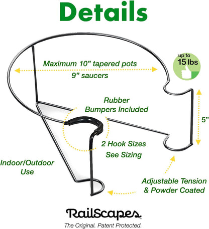 2PCS Floating Railing Plant Hanger