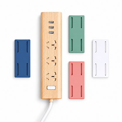 Self-Adhesive Punch-Free Power Strip Holder (5 PCS)