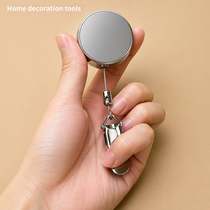 No Drill Easy Automatic Retractable Towel Rack Wall Hook
