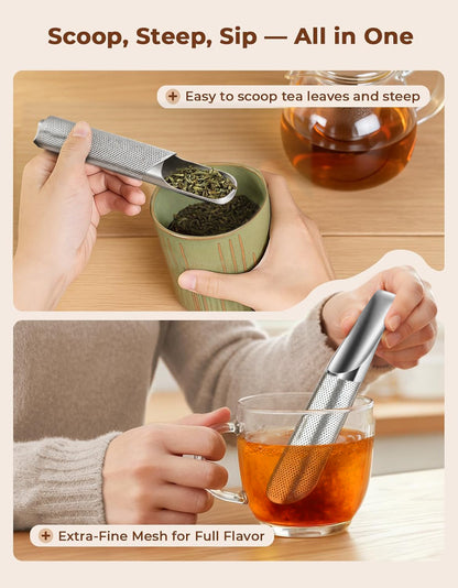 2-in-1 Tea Scoop Infuser Fine Mesh Tea Strainers PRO