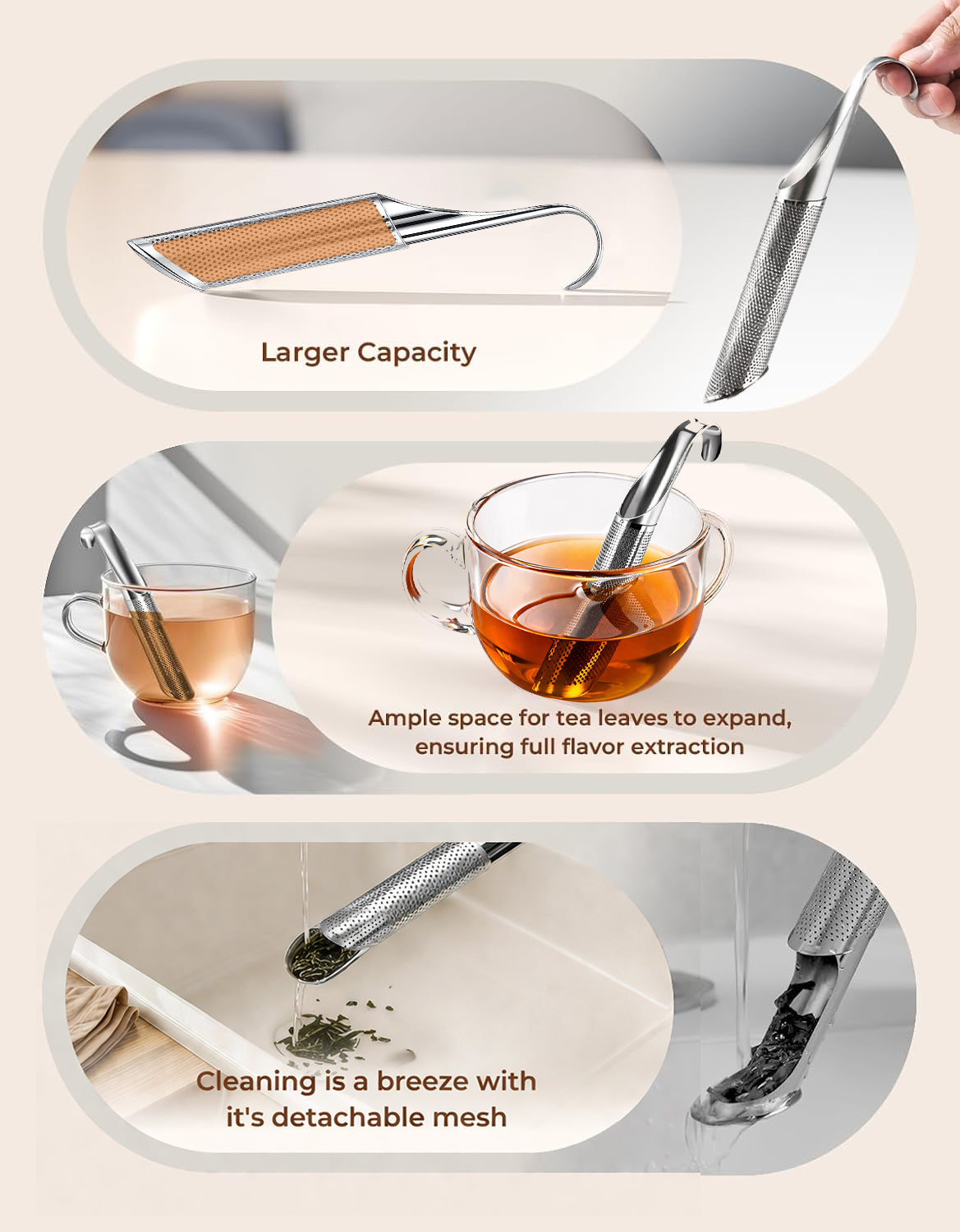 2-in-1 Tea Scoop Infuser Fine Mesh Tea Strainers PRO