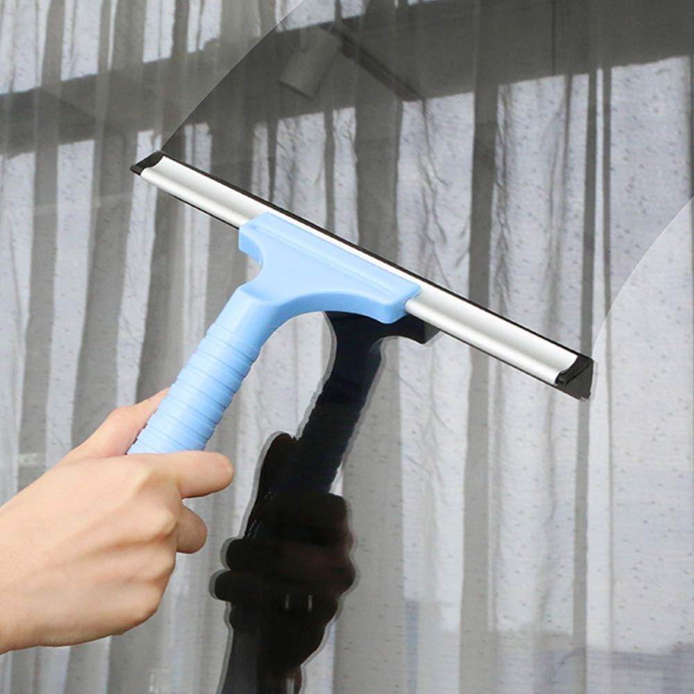 Rubber Glass Windshield Wiper Blades with Non-Slip Handle PRO for Cleaning Showers