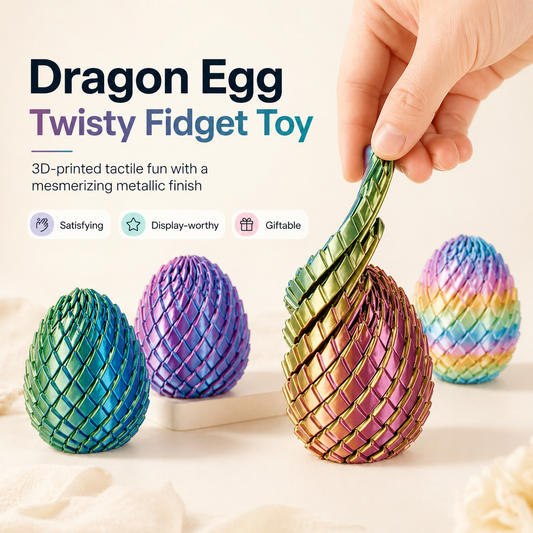 3D Print Dragon Egg Twisty Fidget Toy